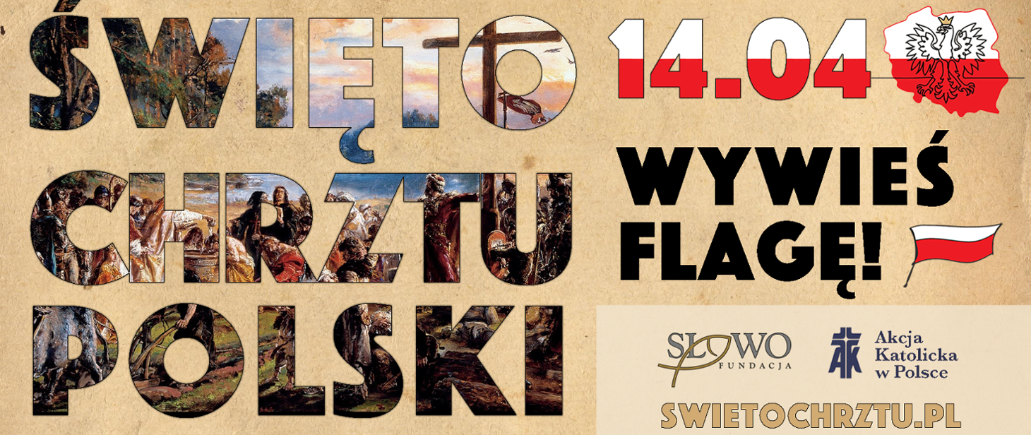 Plakat 14-kwietnia Święto Chrztu Polski