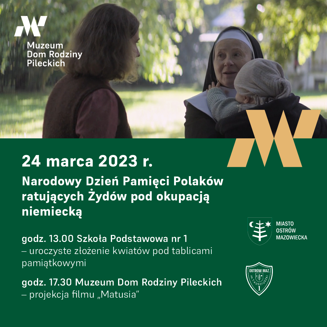Plakat Narodowego Dnia Pamięci Polaków ratujących Żydów pod okupacją niemiecką