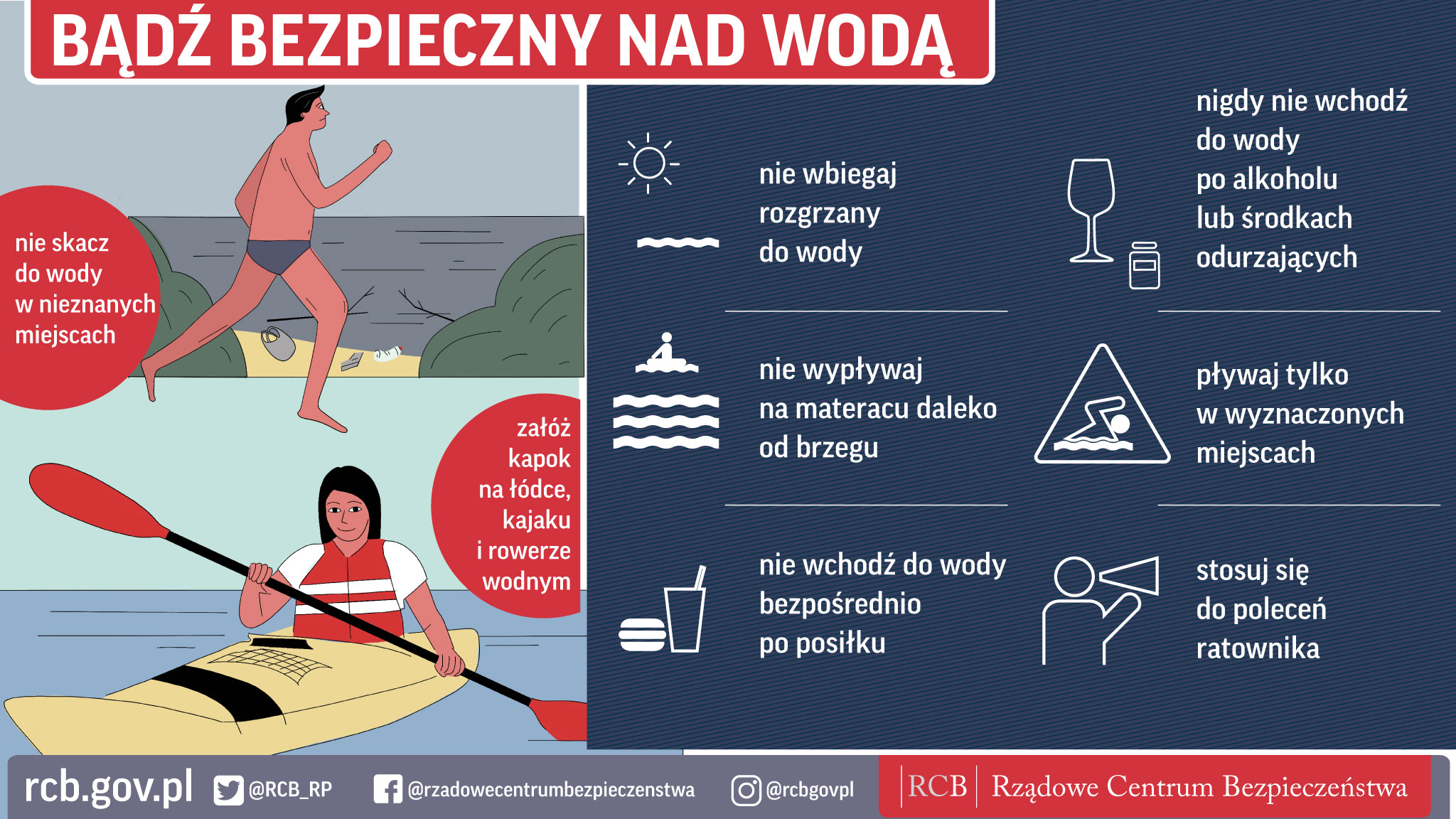 plakat zasady bezpiecznego wypoczynku