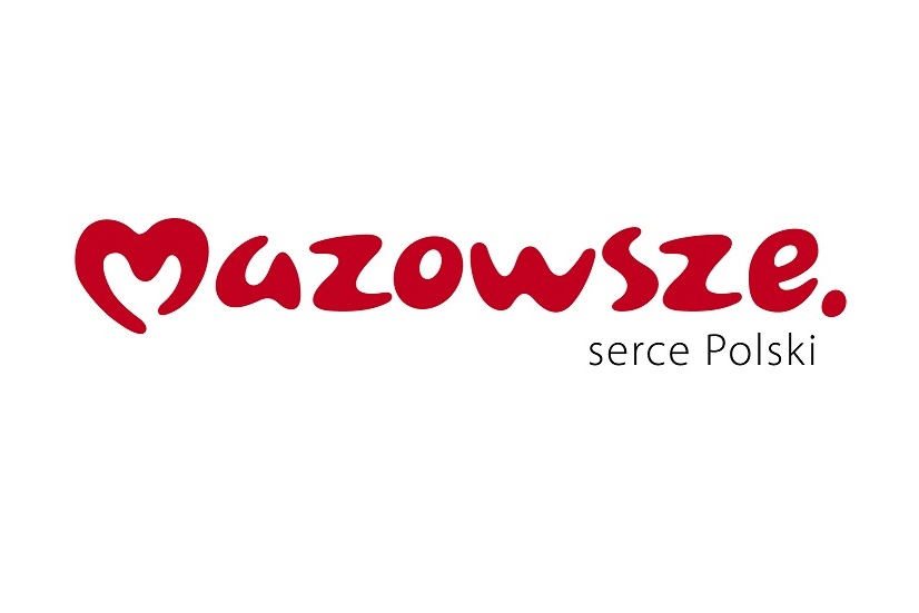 napis na białym tle , logo MAZOWSZE SERCE POLSKI