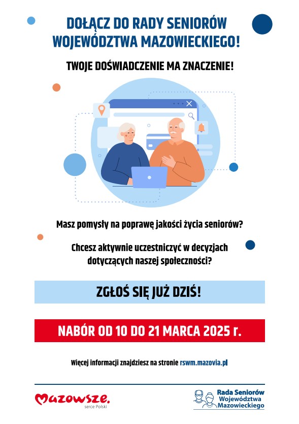 Nabór kandydatów do Rady Seniorów Województwa Mazowieckiego – kadencja II