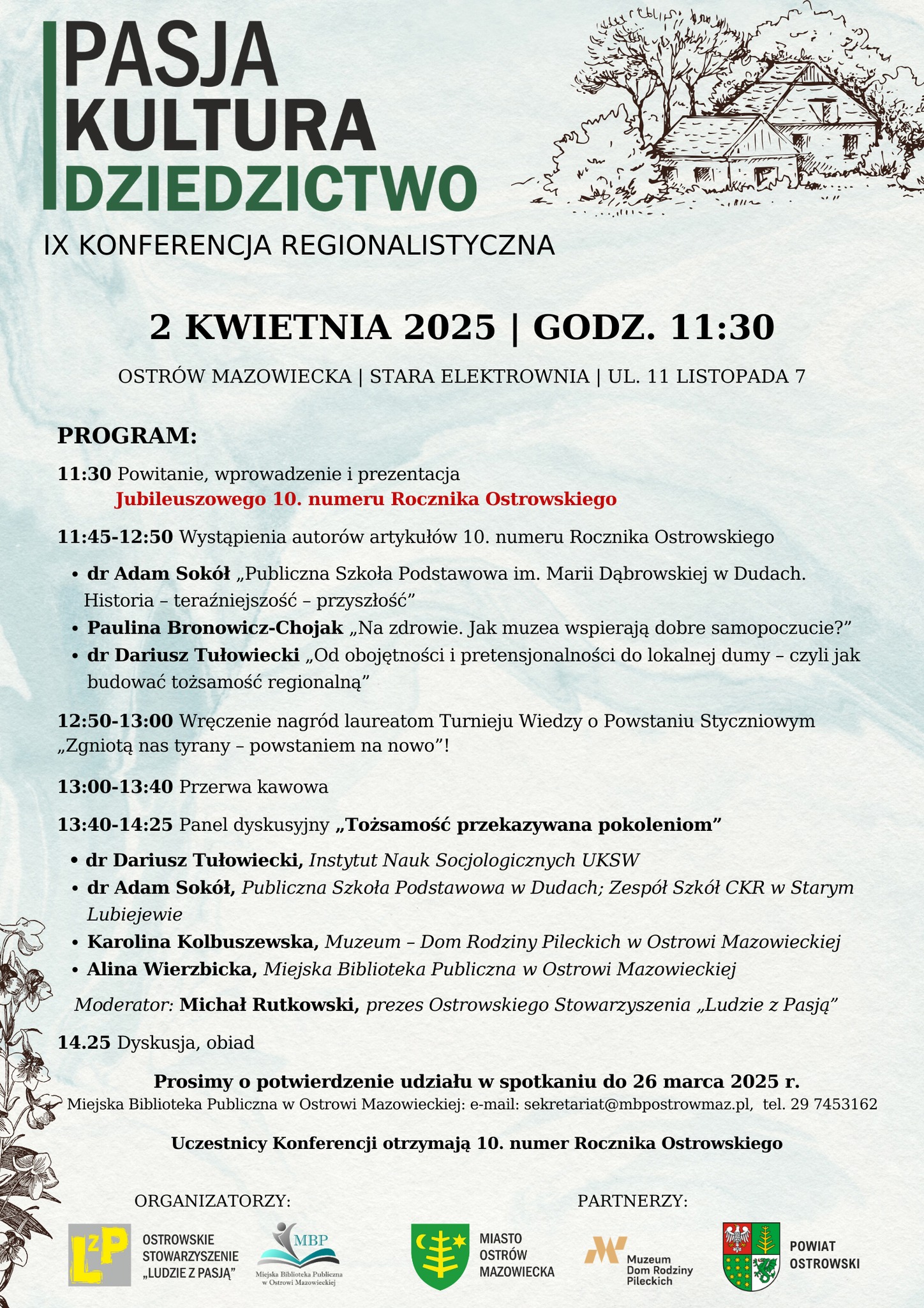 IX Konferencja Regionalistyczna "Pasja. Kultura. Dziedzictwo"
