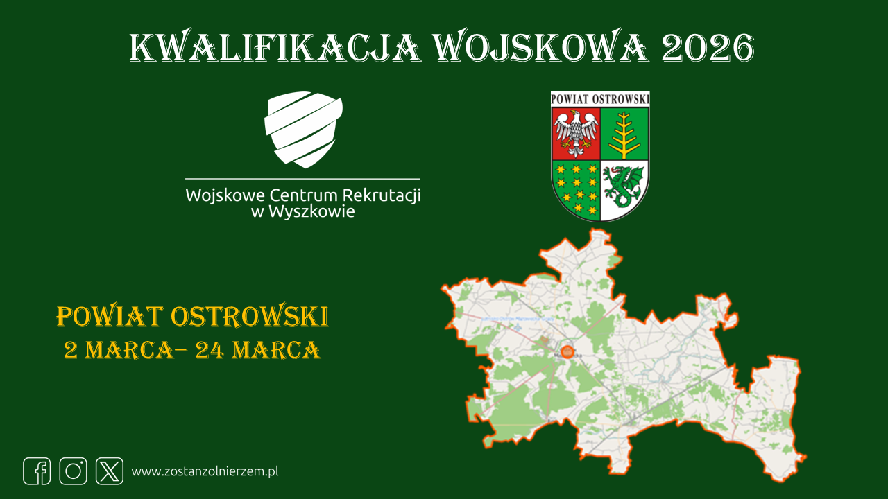 Kwalifikacja Wojskowa 2026 – Powiat Ostrowski