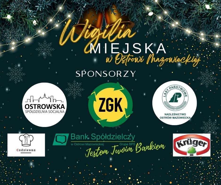 nazwy sponsorów którzy wsparli wydarzenie Wigilię Miejską 