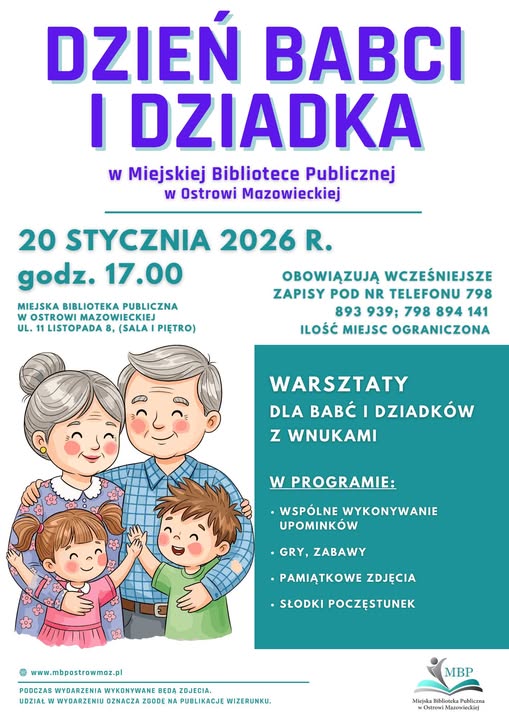 Warsztaty dla Babć i Dziadków z Wnukami w Miejskiej Bibliotece Publicznej