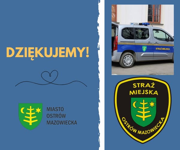 Podziękowania dla funkcjonariuszy Straży Miejskiej!