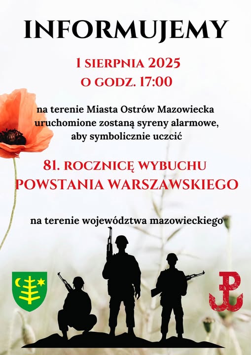 plakat z informacją