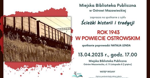 Plakat Miejska Biblioteka Publiczna Ścieżki historii i tradycji