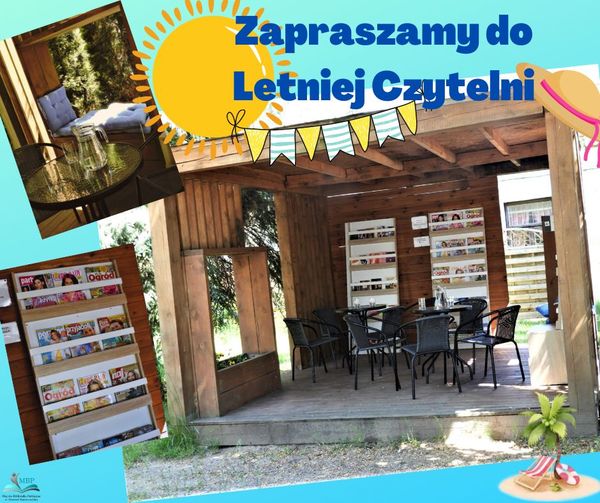 zdjęcie Letniej Czytelni w Miejskiej Bibliotece Publicznej im. Marii Dąbrowskiej  w Ostrowi Mazowieckiej