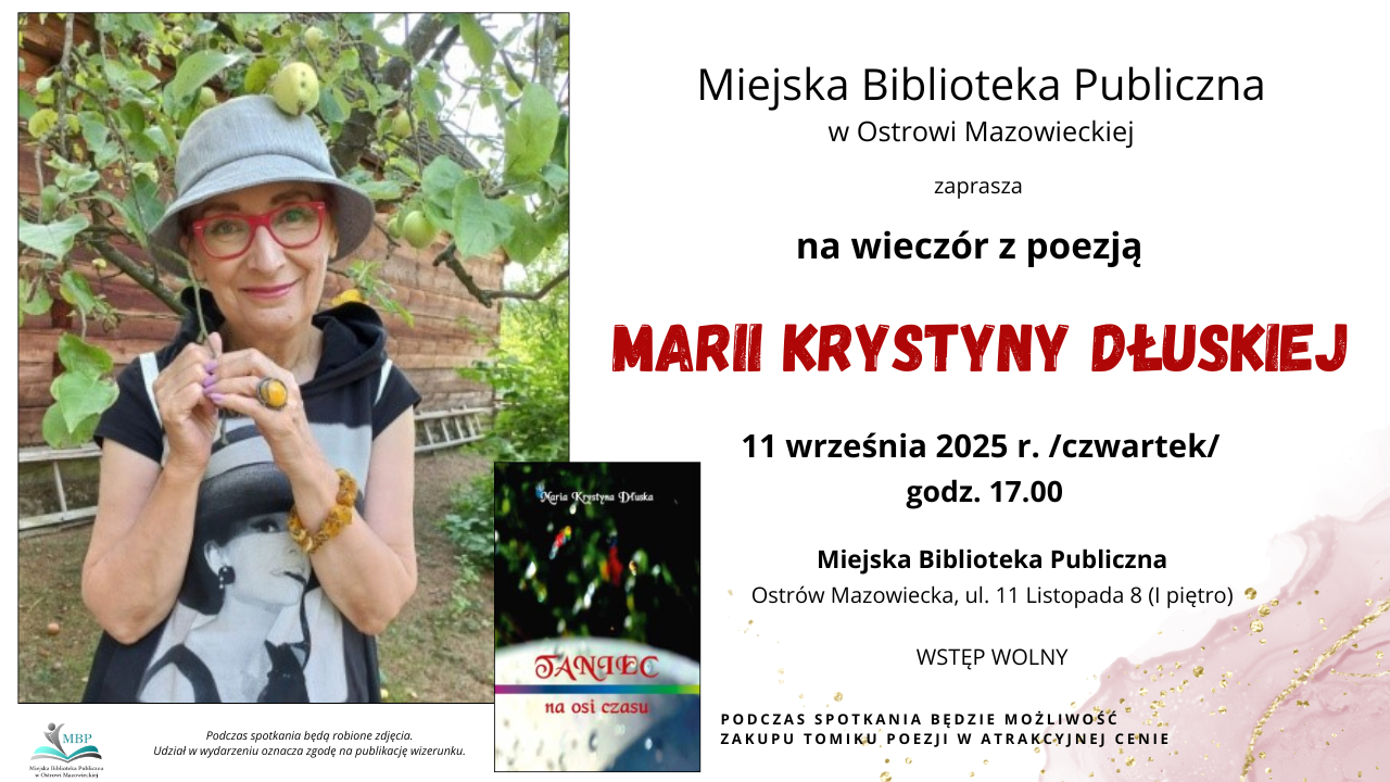 kobieta uśmiechnięta zapraszająca na wydarzenie z nią 