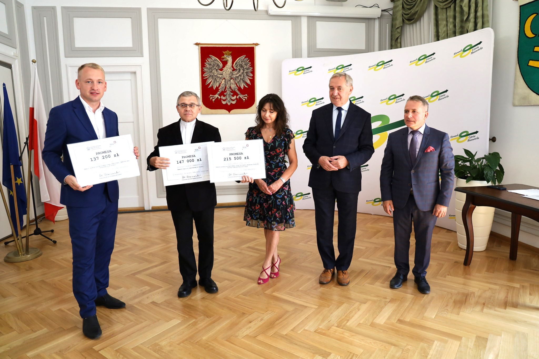 uroczyste wręczenie Promes na odbudowę zabytków na terenie miasta Ostrów Mazowiecka oraz powiatu ostrowskiego.