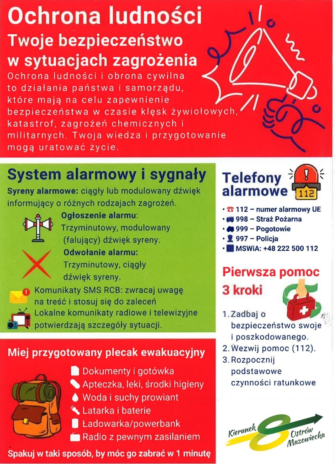 ochrona ludności plakat informacyjny 
