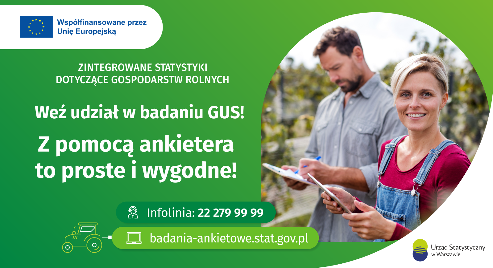 plakat Badania statystyczne polskiego rolnictwa