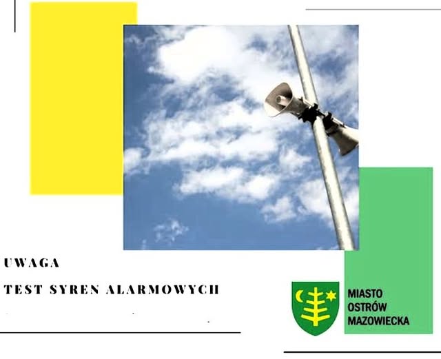 Uwaga test syren alarmowych 13 lutego 2025 r