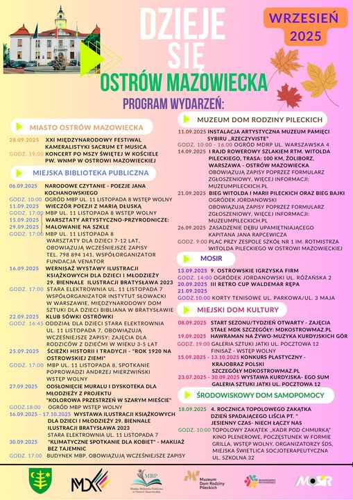 informacje dotyczące co będzie się działo w danej jednosce