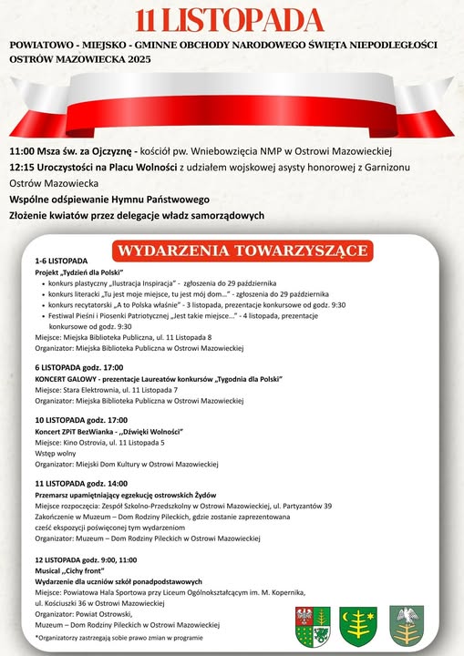 informacje dotyczące Narodowego Święta Niepodległości  