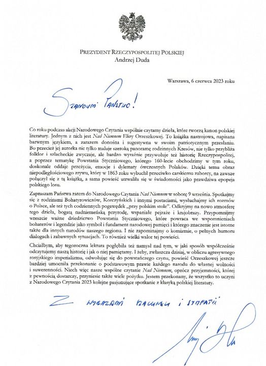 Narodowe Czytanie 2023 w Ostrowi Mazowieckiej, finał akcji odbędzie się w sobotę 9 września w ogrodzie bibliotecznym Miejskiej Biblioteki Publicznej im. Marii Dąbrowskiej