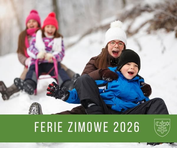 plakat ferie zimowe w Ostrowi Mazowieckiej