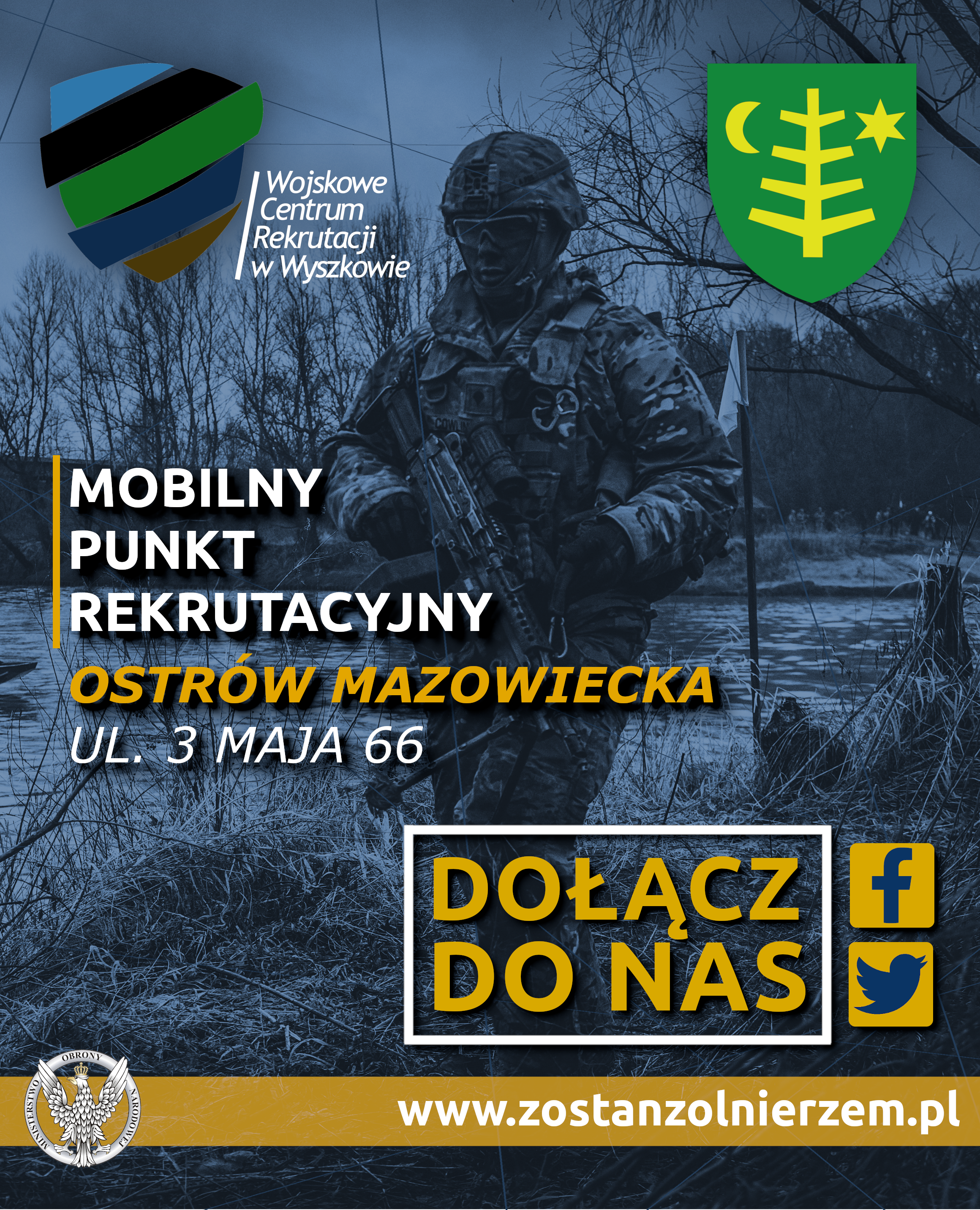 Plakat przedstawia umundurowanego żołnierza polskiego