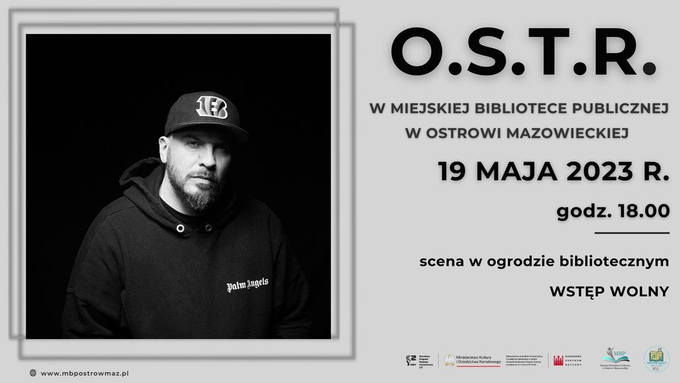 plakat Koncert O.S.T.R. w Ostrowi Mazowieckiej