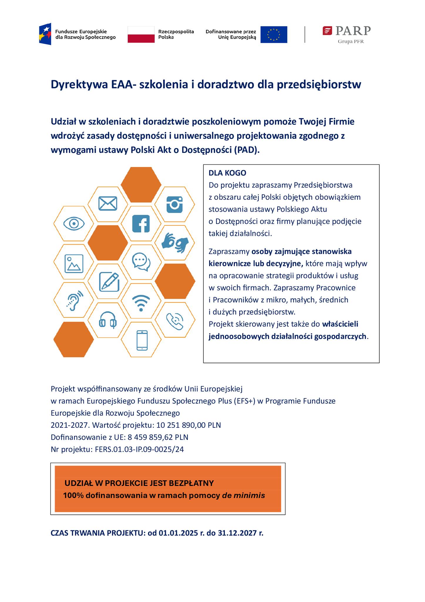 informacje dotyczące szkoleń i doradztwo dla przedsiębiorstw