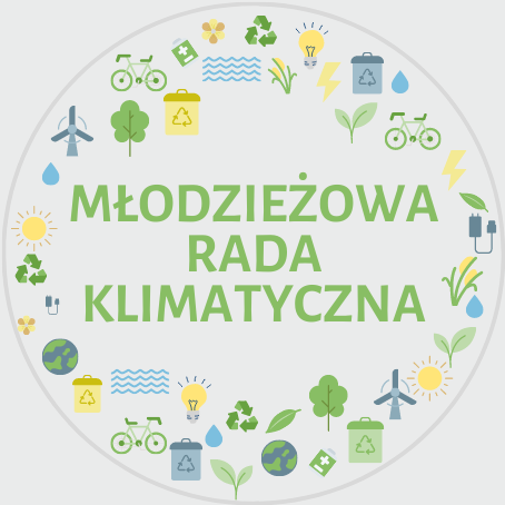 NAPIS NA PLAKACIE MŁODZIEŻOWA RADA KLIMATYCZNA 