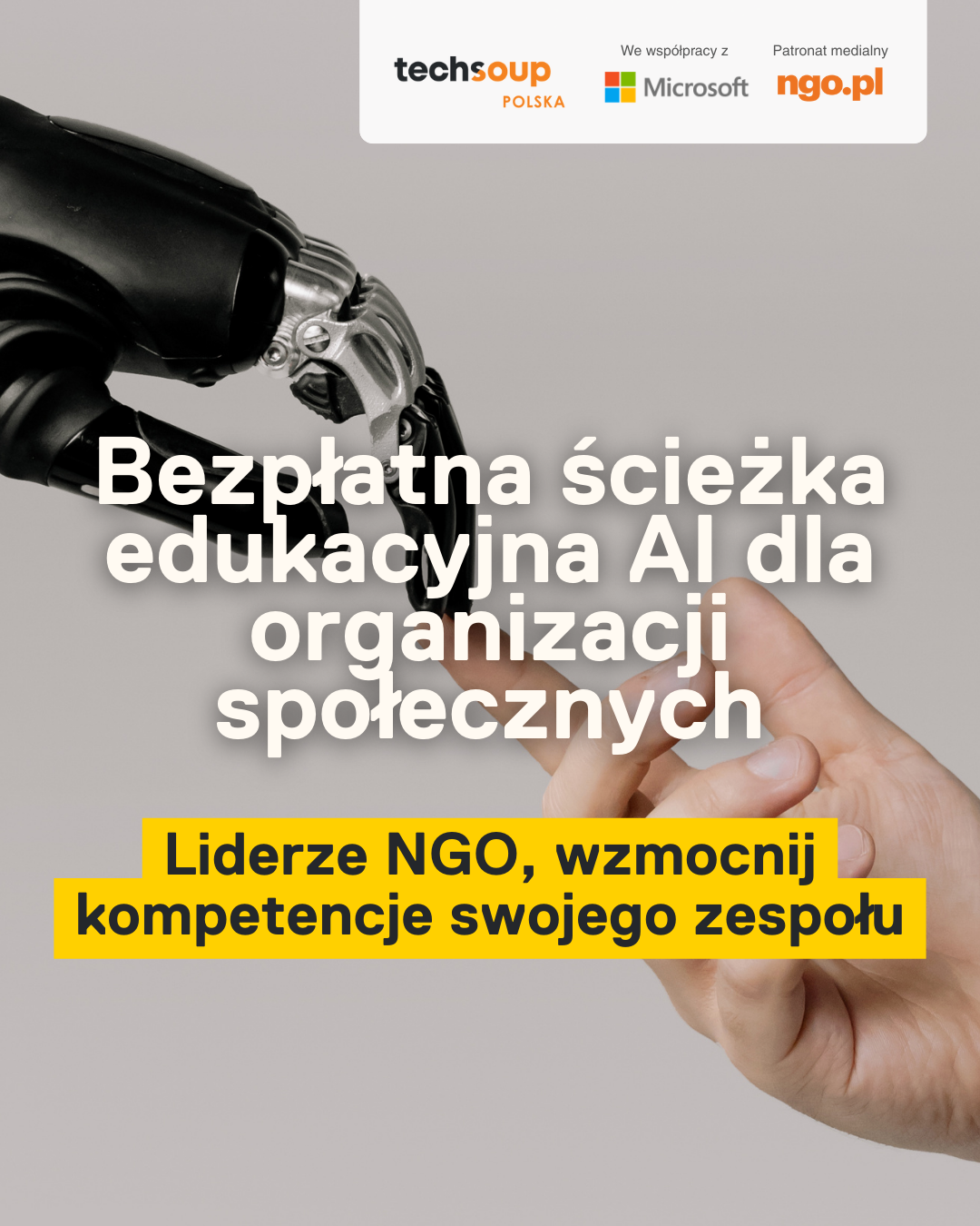 Bezpłatna ścieżka edukacyjna „Sztuczna inteligencja w NGO”