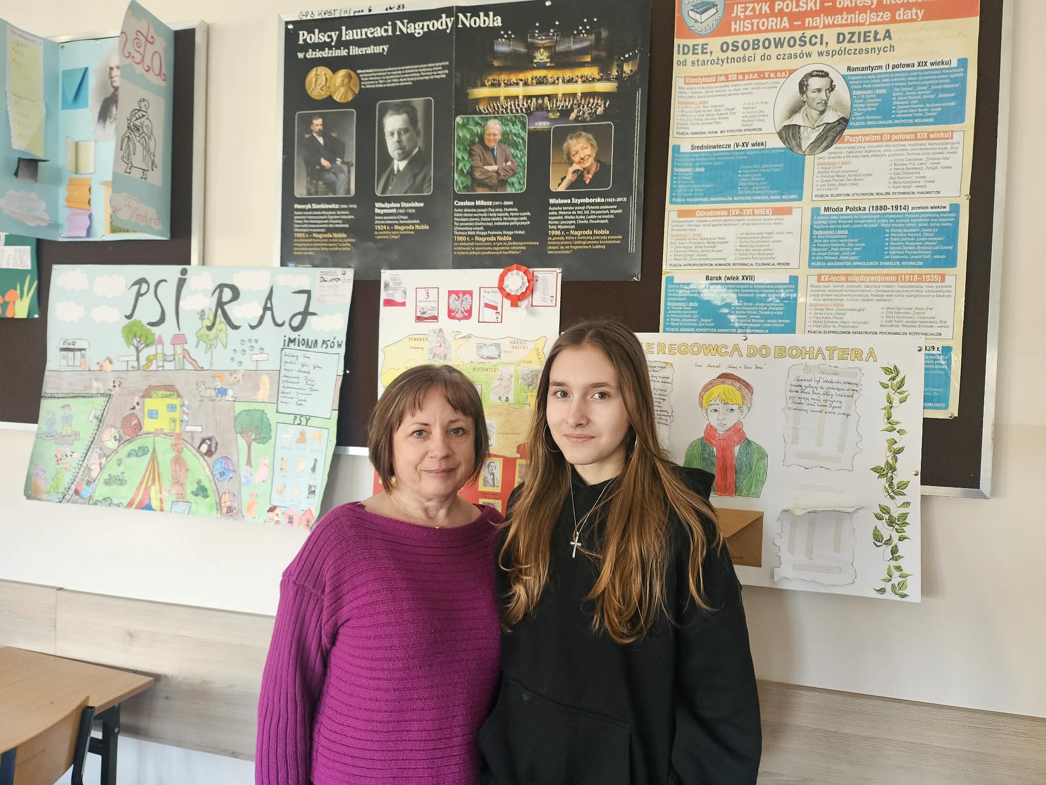 Julia Zielińska w etapie rejonowym Konkursu Przedmiotowego Mazowieckie Talenty z języka polskiego.