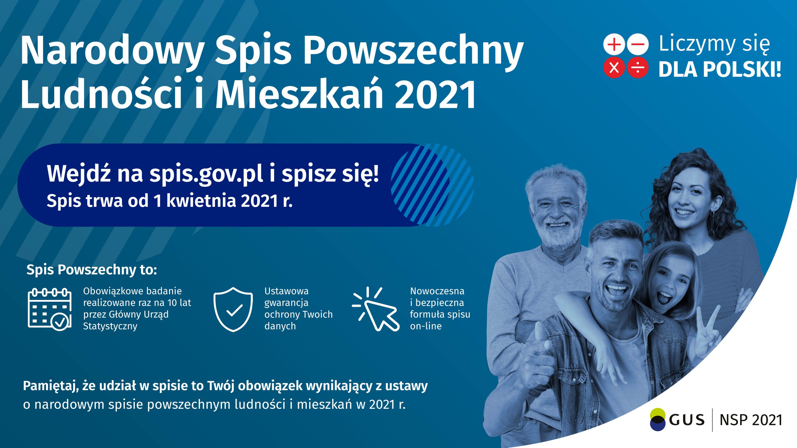 plakat dotyczący narodowego spisu powszechnego