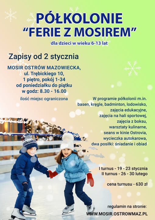 DZIEWCZYNKA I CHŁOPIEC NA LODOWISKU TRZYMAJĄ SIE ZA RECE 