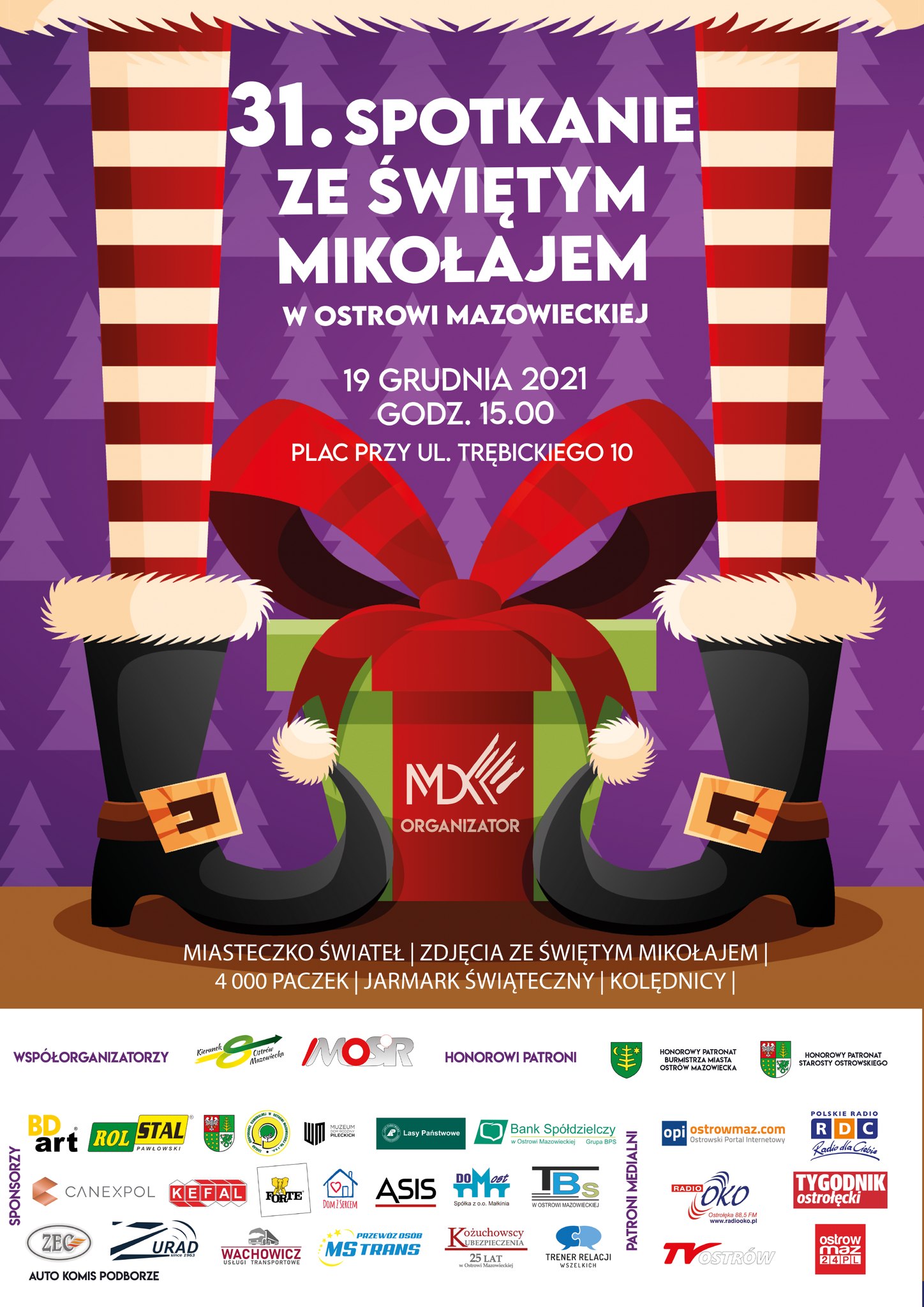 plakat spotkania ze św. Mikołajem