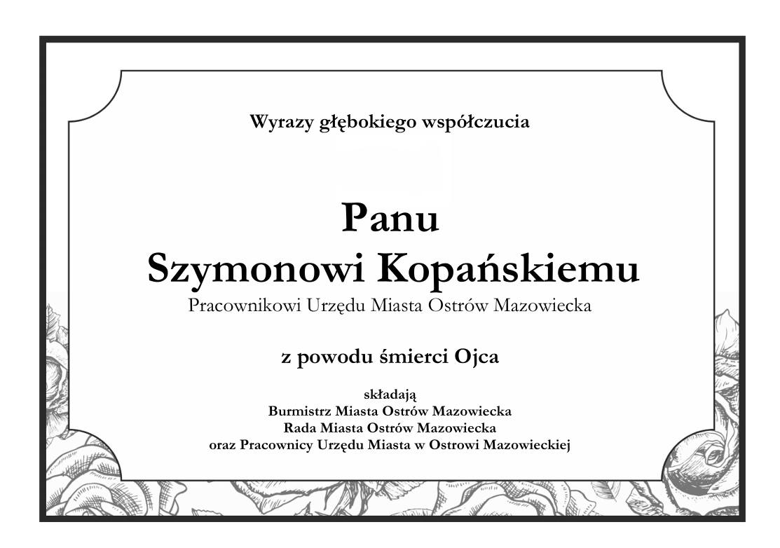 Wyrazy głębokiego współczucia