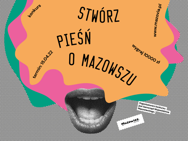 Plakat do konkursu Pieśń o Mazowszu 