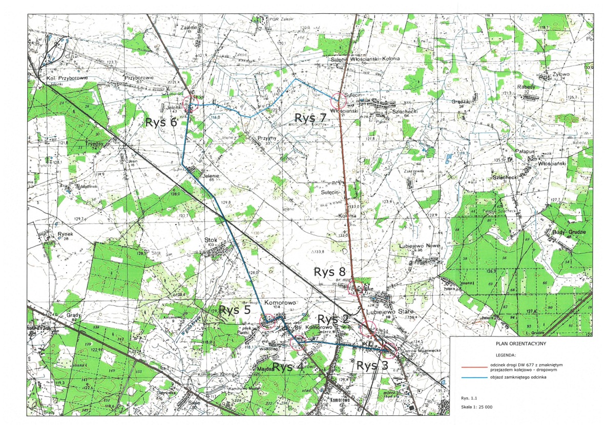 Mapa sytuacyjna w związku z organizacją ruchu