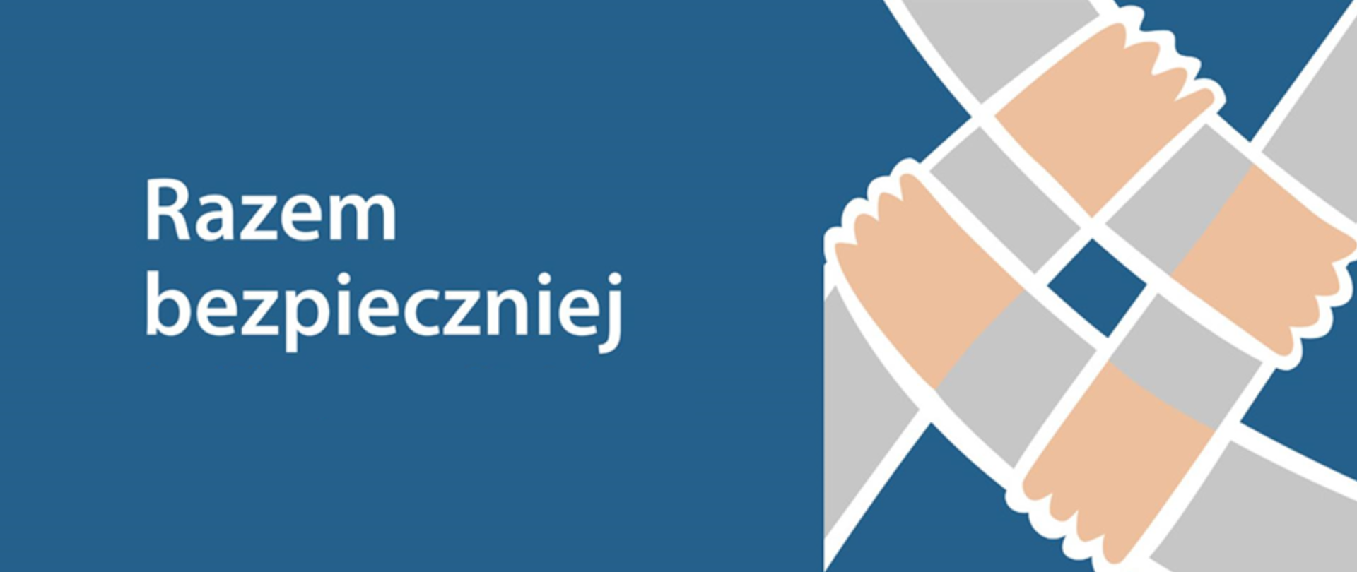 na niebieskiej karcę napis i dłonie skrzyżowane