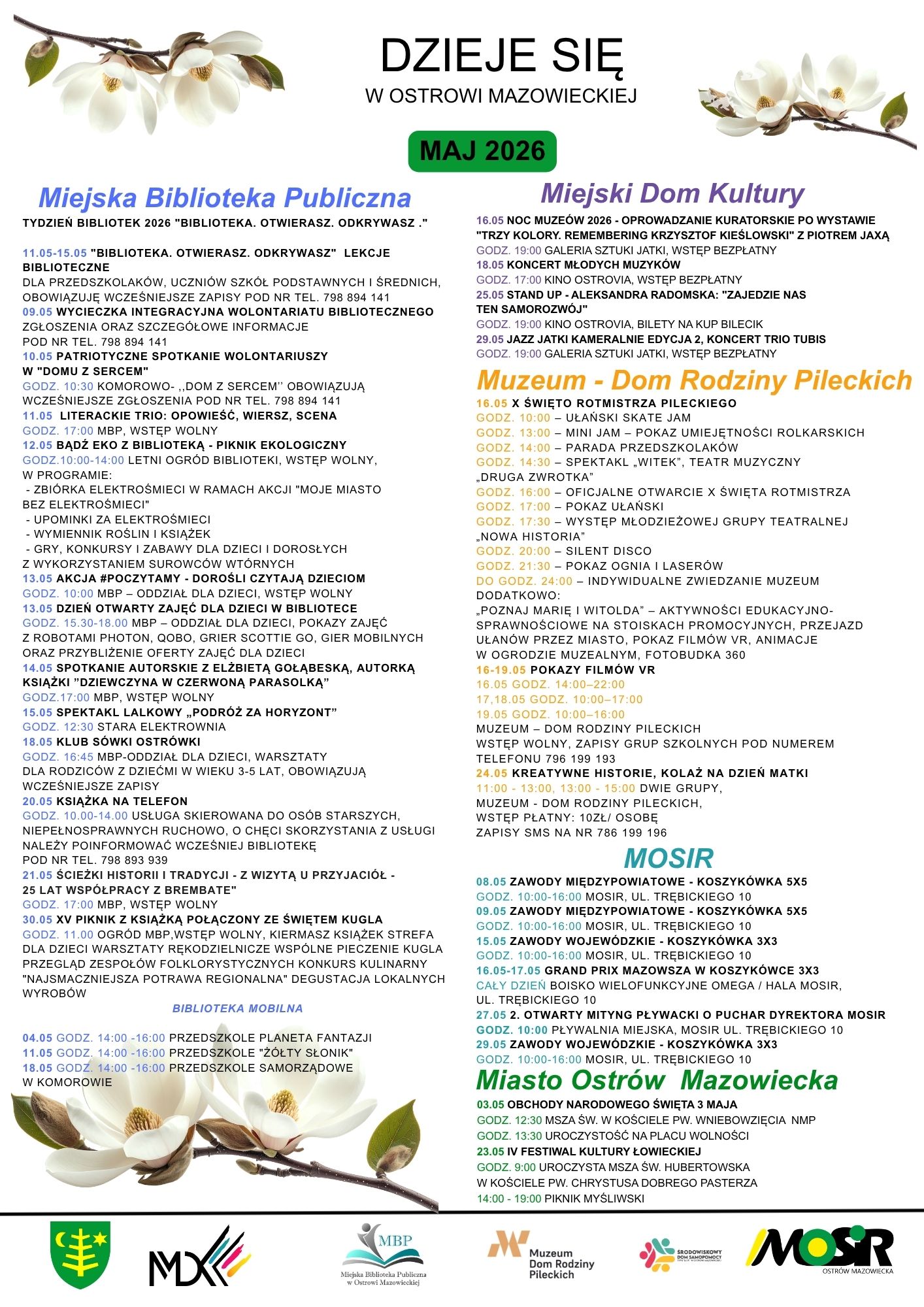 wydarzenia jakie zorganizowały jednostki miejskie 