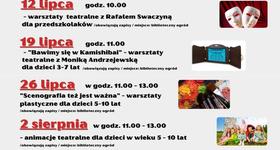 Teatralne wakacje w Bibliotece ,,NIEZŁA SZTUKA"