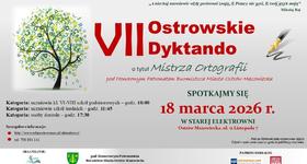 Miejska Biblioteka Publiczna im. Marii Dąbrowskiej  w Ostrowi Mazowieckiej zaprasza na Ostrowskie Dyktando o tytuł Mistrza Ortografii.