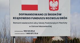Zadanie inwestycyjne pn.: „Remont nawierzchni ulicy Szkoły Podchorążych Piechoty w Ostrowi Mazowieckiej” zostało rozliczone