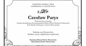 Pożegnanie Ś. P. Czesława Parysa