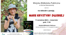 Wieczór z Poezją – Spotkanie z Marią Krystyną Dłuską