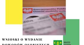 Wnioski o wydanie dowodów osobistych - komunikat