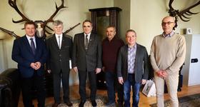 Delegacja z Brembate di Sopra w siedzibie Zarządu Głównego Polskiego Związku Łowieckiego