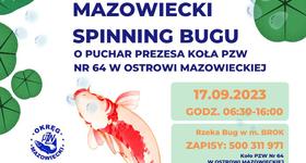 XXIII Spinning Bugu o Puchar Prezesa Koła PZW nr 64 w Ostrowi Mazowieckiej