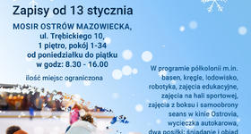 Półkolonie „Ferie z MOSiR-em”!