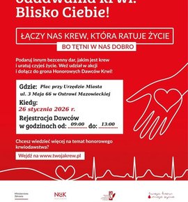 Akcja poboru krwi przy Ratuszu Miejskim.