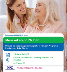 Zadbaj o zdrowie – bezpłatna mammografia dla kobiet 45–74 lata