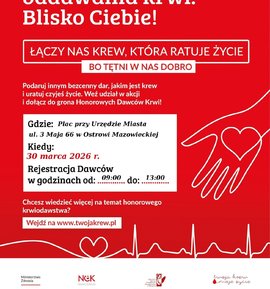 Trwa akcja poboru krwi przy Ratuszu Miejskim.