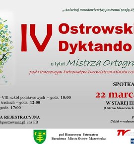 IV Ostrowskie Dyktando o tytuł Mistrza Ortografii
