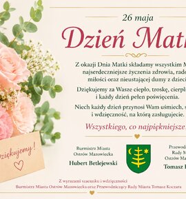 Życzenia z okazji Dnia Matki